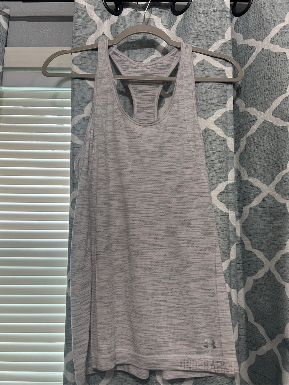 Under Armour version of Swiftly and Heather Grey Racerback Workout Tank